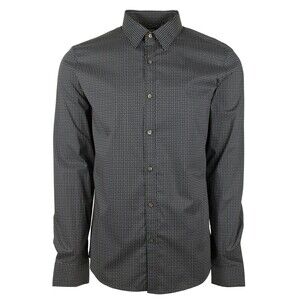 Michael Kors Men's Slim Fit Geometric Lines Long Sleeves Shirt